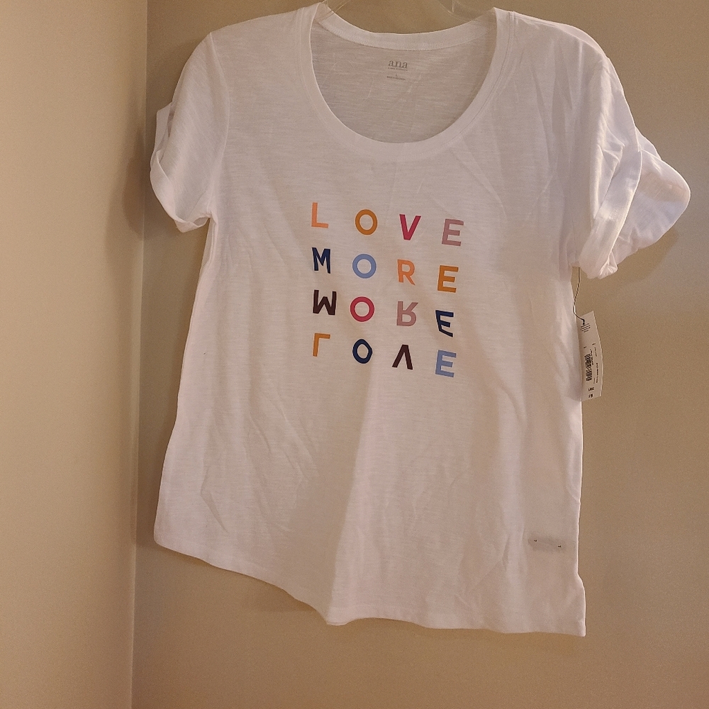 a.n.a Women's "Love More" Short Sleeve Tee
